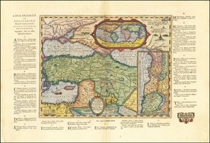 Abraham Orteliuksen Raamattuun perustuva muinaisen maailman kartta vuodelta 1624. tekijältä Abraham Ortelius