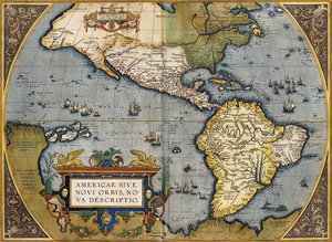 Amerikan kartta, 1612 tekijältä Abraham Ortelius