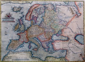 Abraham Ortelius Euroopan kartta tekijältä Abraham Ortelius