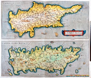 Kypros, Kreeta, Kypros, Kreikka tekijältä Abraham Ortelius