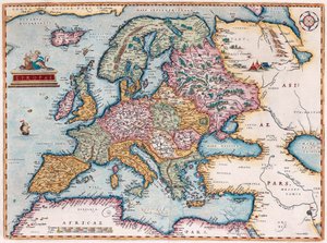 Eurooppalainen alkaen: Theatre of the World, 1579 tekijältä Abraham Ortelius
