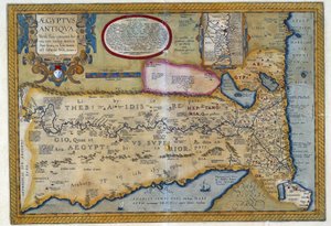 Muinaisen Egyptin kartta - kirjoittanut Abraham Ortelius, Antwerpen