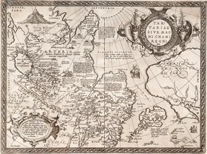 Venäjän kartta Lähde: Maailmankartta tekijältä Abraham Ortelius