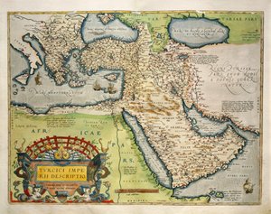 Turkin kartta, Abraham Orteliuksen Theatrum Orbis Terrarumilta tekijältä Abraham Ortelius