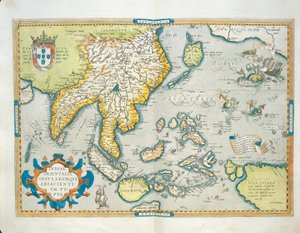 Intian kartta, Abraham Orteliuksen Theatrum Orbis Terrarumilta tekijältä Abraham Ortelius