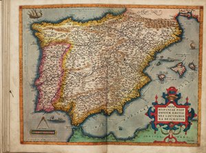 Espanjan kuningaskunnan täydellisin kuvaus, joka perustuu kaikkiin julkaisuihin. tekijältä Abraham Ortelius
