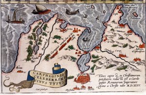 Tunis - Abraham Orteliuksen atlas, Antwerpen tekijältä Abraham Ortelius