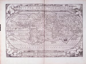 Typus Orbis Terras, portulan (kaiverrus tekijältä Abraham Ortelius