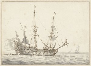 hollantilainen sotalaiva tekijältä Abraham Storck