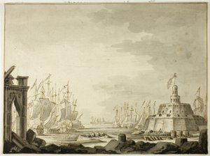 Malta, Vallettan satama tekijältä Abraham Storck
