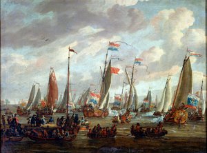 Tsaari Pietari I vierailee Englannissa tammikuussa 1698, 1700-luvun alussa tekijältä Abraham Storck
