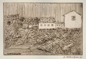 Katukuvaus, rakennus tai muotokuva, 1902-1905. tekijältä Abraham Walkowitz