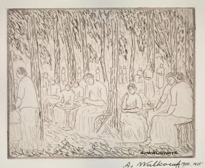 Kahden puun alla, 1900-1925. tekijältä Abraham Walkowitz