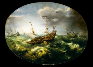 Joona ja valas, 1600-luvun alkupuolisko tai puoliväli (öljy paneelille).