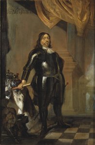 Charles X Gustave, roi de Suede - Muotokuva Ruotsin kuninkaan Kaarle X Kustaasta (1622-1660), Wuchters, Abraham (1610-1682). Öljy kuparille, 1700-luvun puoliväli. Mitat: 35x23 cm. Tukholman kansallismuseo