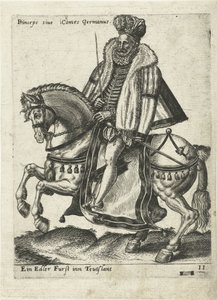 Saksalainen hallitsija hevosen selässä tekijältä Abraham de Bruyn (attributed to)