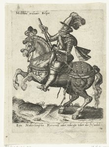 Hollantilainen ratsastajan komentaja tekijältä Abraham de Bruyn (attributed to)