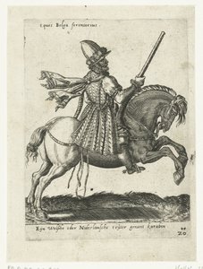 Hollantilainen ratsastaja karabiinilla tekijältä Abraham de Bruyn (attributed to)