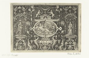 Danae ja Jupiter pitävät sateen kultakappaleista DANAE (otsikko esineessä) tekijältä Abraham de Bruyn