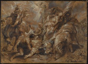 Pyhän Paavalin kääntymys tekijältä Abraham van Diepenbeeck after Peter Paul Rubens
