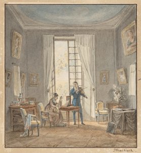 Salonin sisustus, jossa Gabriel d