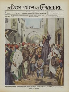 Tripolitanian virallinen liittäminen Italiaan, huutokaupanpitäjät lukevat arabiaa kaduilla?