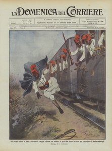 Eritrealainen askari Italiassa, Rooman matkan aikana sotilas heittäytyy junasta matkalla?