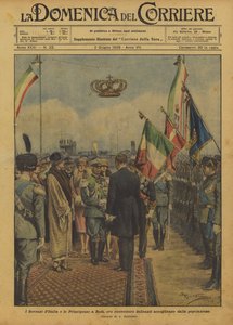 Italian hallitsijat ja prinsessat Rodoksella, missä he saivat harhaanjohtavia vastaanottoja väestöltä