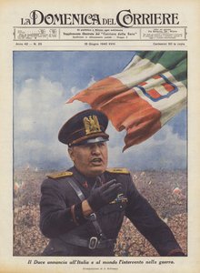 Duce ilmoittaa puuttumisesta sotaan Italialle ja maailmalle
