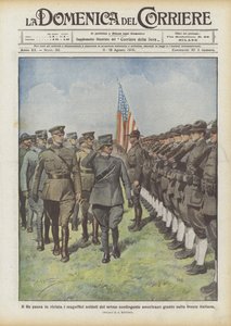 Kuningas arvioi Italian rintamalle saapuneen ensimmäisen amerikkalaisen joukon upeita sotilaita