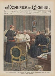 Uskonnollinen konflikti Ranskassa, paavi Cardin avustamana Merry del Val vastaanottaa Msgr?