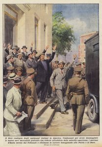 Italialaisen miehistön ylpeä käytös Amerikassa