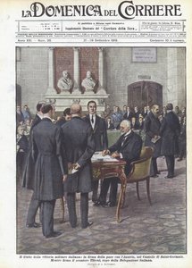 Italian sotilaallisen voiton hedelmä, rauhan allekirjoittaminen Itävallan kanssa Saint-Germainin linnassa