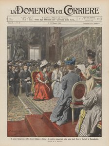 Ensimmäinen italialaisten naisten kongressi Roomassa, avajaisistunto Sala degli Orazissa?