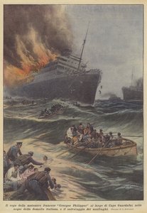 Ranskalaisen moottorialuksen Georges Philipparin palaminen Capo Guardafuin vesillä?