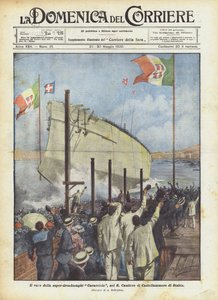 Superdreadnought Caracciolo lanseerataan R Cantiere di Castellammare di Stabiassa