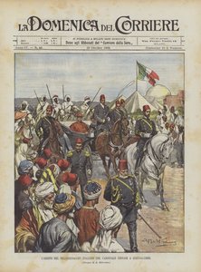 Italian pyhiinvaelluksen saapuminen kardinaali Ferrarin kanssa Jerusalemiin
