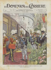 Englannin kuningas Edward VII:n saapuminen Rooman asemalle iltapäivällä 27. huhtikuuta