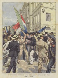 Poliisi hajotti Pariisin opiskelijoiden boer-mielenosoituksen Sorbonnen edessä.