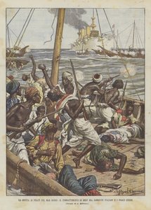 Punaisen meren merirosvojen metsästys, Midy-taistelu italialaisen Sambuchin ja merirosvojen välillä.
