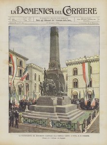 Cairolin perheen kansallismonumentin avajaiset Paviassa, nykyisenä 14
