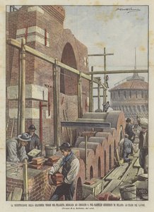 Umberto I:lle omistetun suurenmoisen Torre del Filareten jälleenrakennus Castello Sforzescossa?
