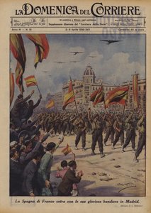 Francon Espanja astuu Madridiin upeine lippuineen