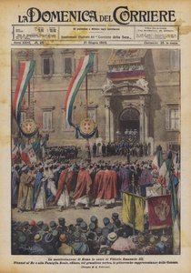 Mielenosoitus Roomassa Vittorio Emanuele III:n kunniaksi
