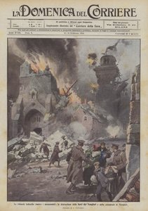 Saksan voitot monumentteja vastaan, temppeliherrojen tornien ja Nieuportin katedraalin tuhoaminen