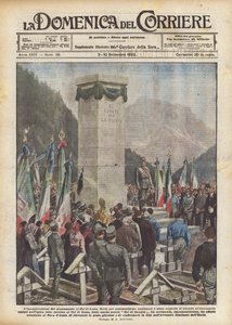 Monumentin avajaiset Col di Lanassa