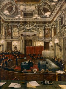 El nou Ajuntament de Milà en sessió, d
