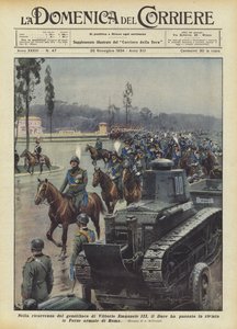 Vittorio Emanuele III:n syntymäpäivän vuosipäivänä Duce arvioi Rooman asevoimat