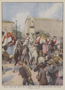 Kuvankaunis Sardinian ratsastus, ittirilaiset, jotka tulevat naisten kanssa Sassariin?