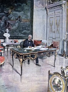 Ranskan tasavallan presidentti Félix Faure vuonna 1899 Kuvitus: Achille Beltrame tekijältä Achille Beltrame